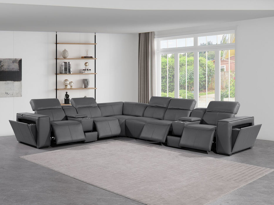 1224 - 8-Piece U-Shaped Sectional Sofa In With 4 Power Recliners & Power Headrests