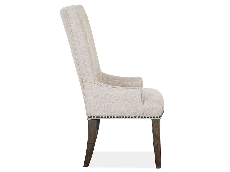 Bellamy - Upholstered Host Chair (Set of 2) - Peppercorn