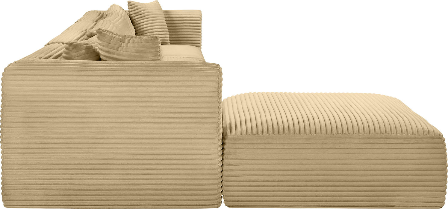 Shaggy - 5 Piece Modular Sectional With Ottoman