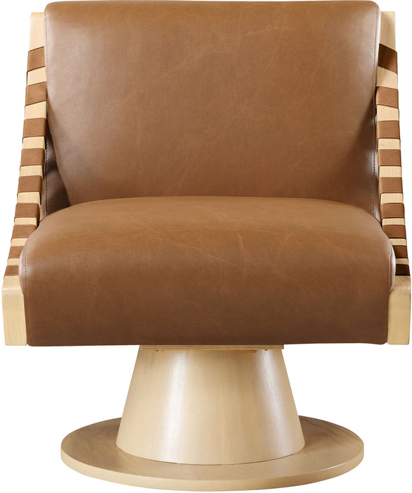 Millwin - Swivel Accent Chair With Natural Base