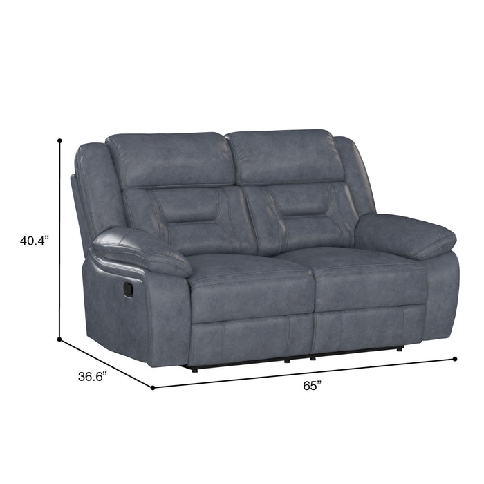 Declan - Reclining Loveseat - Blue