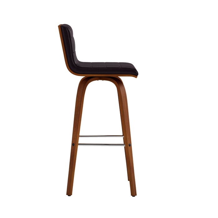 Vienna - 30" Swivel Bar Stool - Walnut Wood