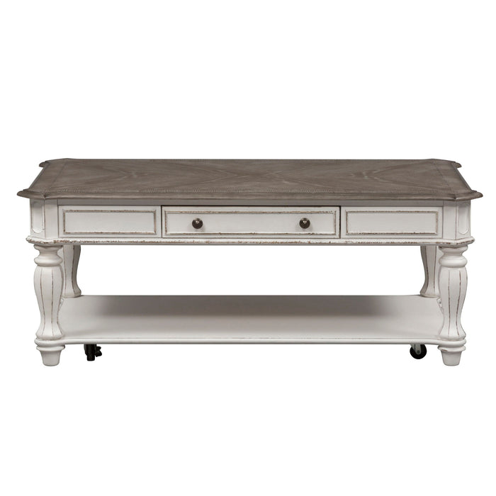 Magnolia Manor - Rectangular Cocktail Table - White