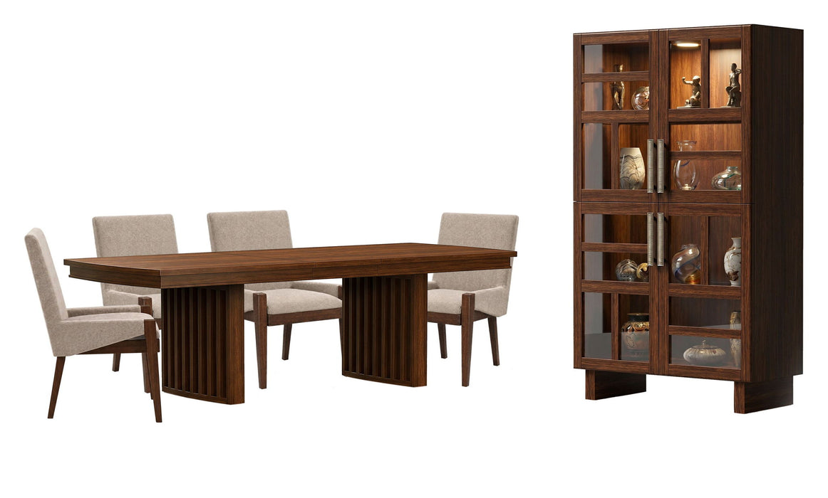 Reena - Extendable Trestle Dining Table Set