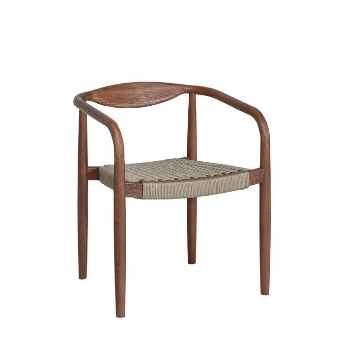 Cove - Eucalyptus & Rope 5-Piece Outdoor Dining Set - Brown & Almond milk
