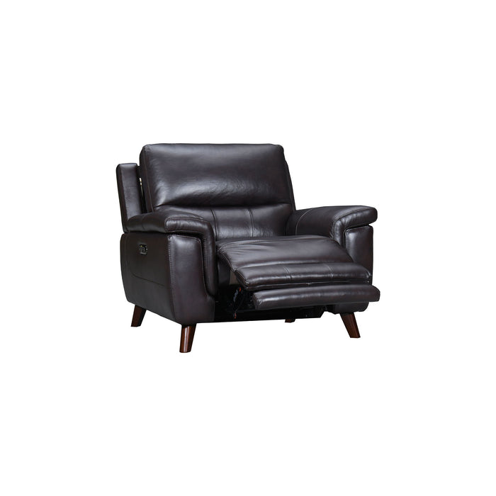 Lizette - Leather Power Recliner With USB - Brown