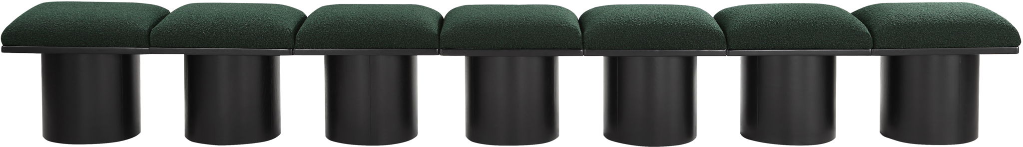 Pavilion - 7 Piece Modular Bench With Black Base