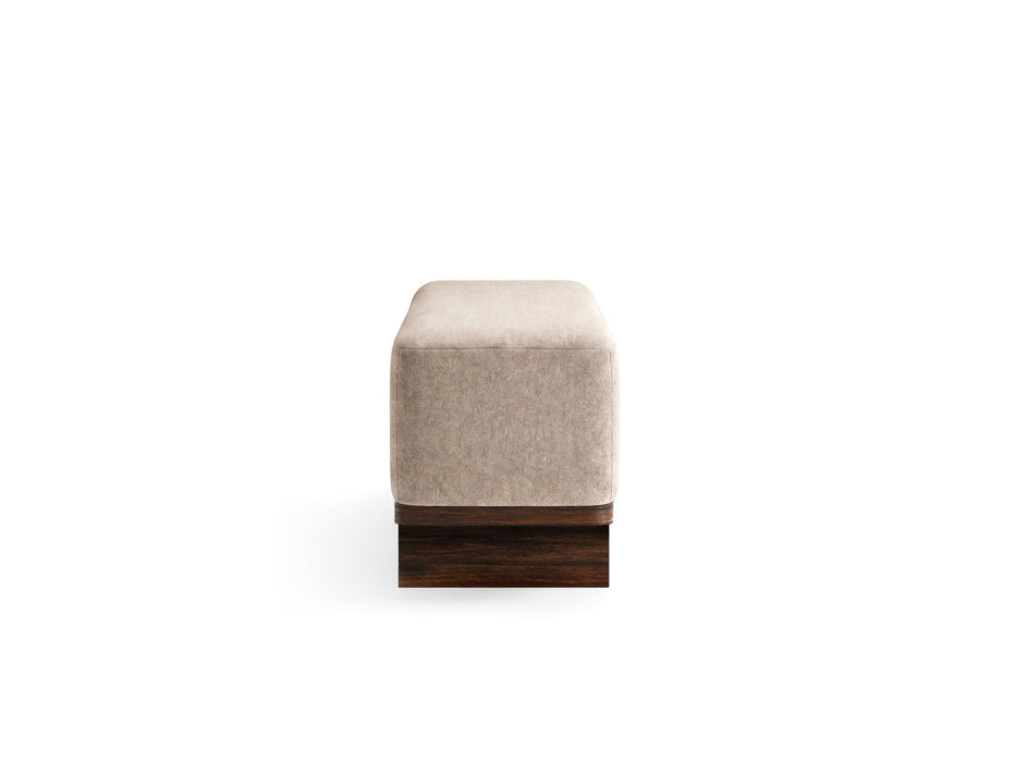 Reena - Upholstered Bench - Rich Brown / Beige