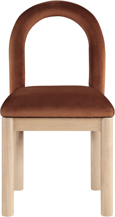 Conrad - Velvet Dining Chair With Natural Legs