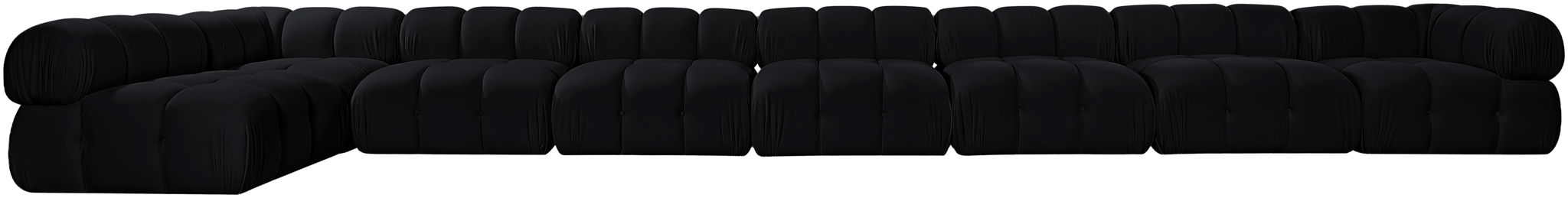 Orin - Velvet Performance Fabric Upholstered 8 Piece L-Shaped Sectional