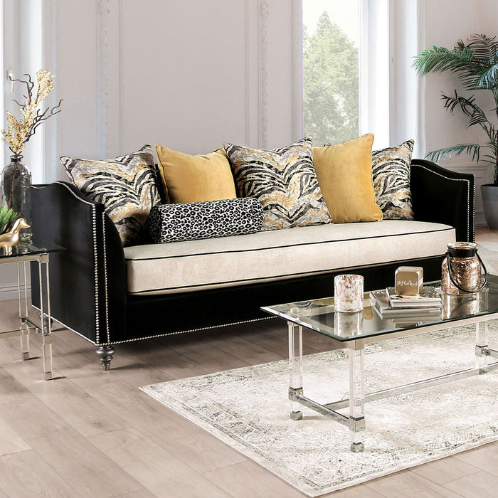 Maya - Sofa - Black / Beige