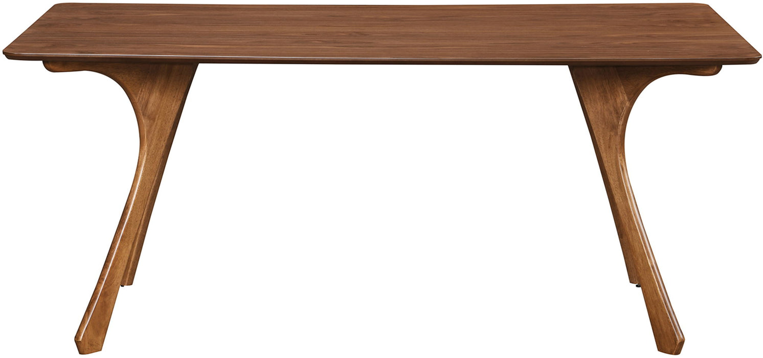 Glenwood - 71" Solid Wood And Walnut Veneer Dining Table - Brown