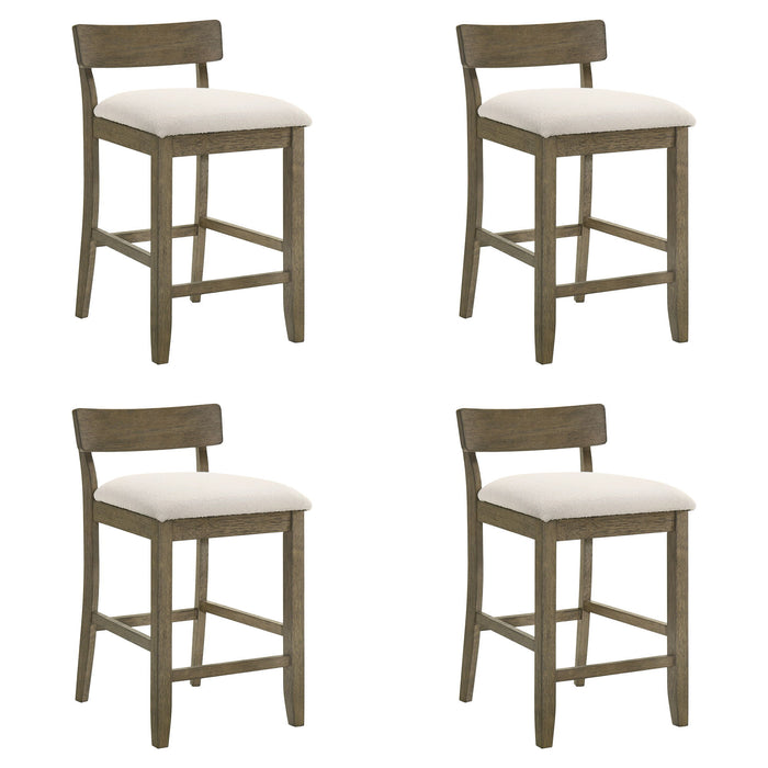 Merie - Modern Transitional Wood Counter Height Kitchen Bar Stool