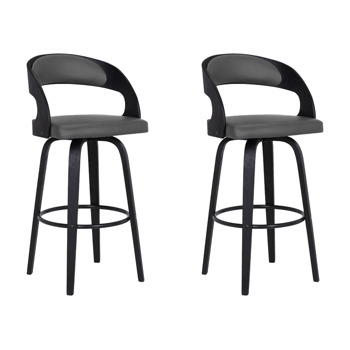 Shelly - 30" Bar Height Swivel Bar Stool With Black Frame