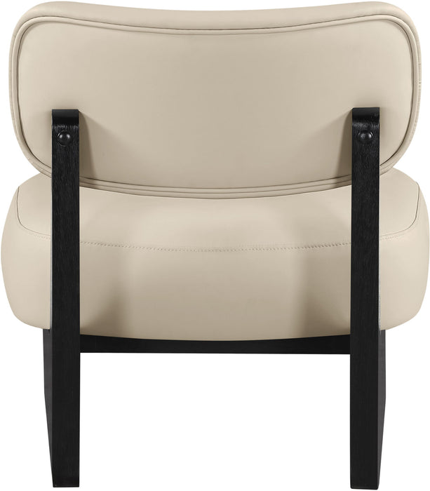 Vetra - Vegan Leather Upholstered Accent Chair With Black Base