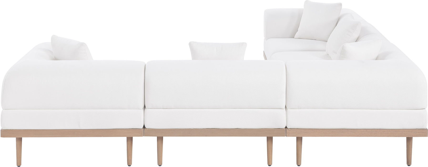 Laguna - 5 Piece 106.5" Upholstered Outdoor Patio Modular Sectional