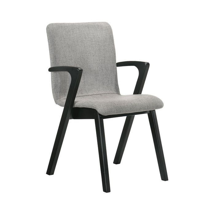 Varde - Upholstered Dining Chairs (Set of 2) - Black / Gray