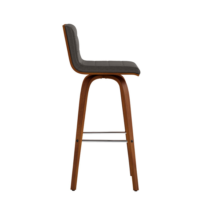 Vienna - 30" Swivel Bar Stool - Walnut Wood