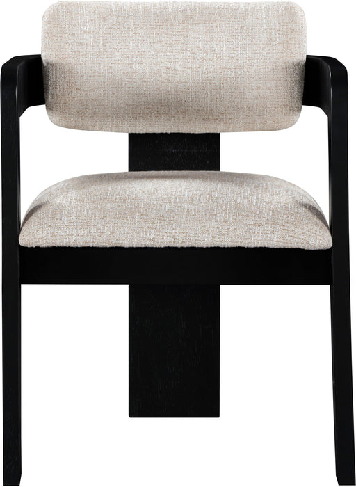 Sacha - Linen Dining Chair With Black Base (Set of 2)
