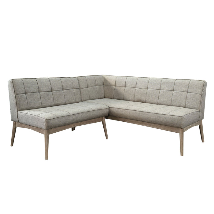 Mia - Tufted Upholstered Corner Dining Bench - Wheat