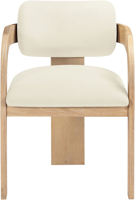 Cedra - Velvet Performance Fabric Upholstered Dining Chair (Set of 2) - Natural Frame