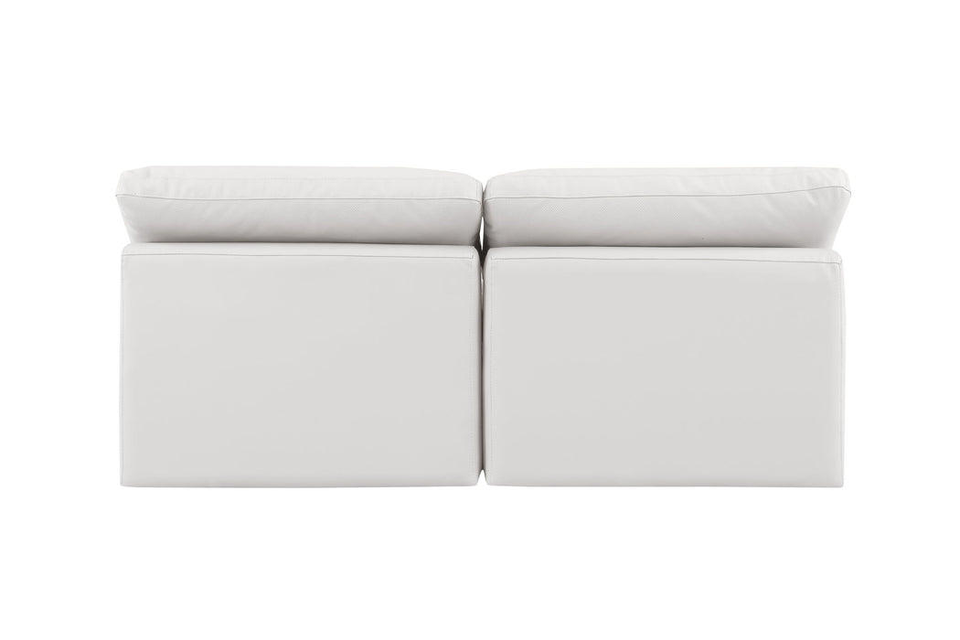 Indulge - Faux Leather 2 Seat Modular Armless Sofa