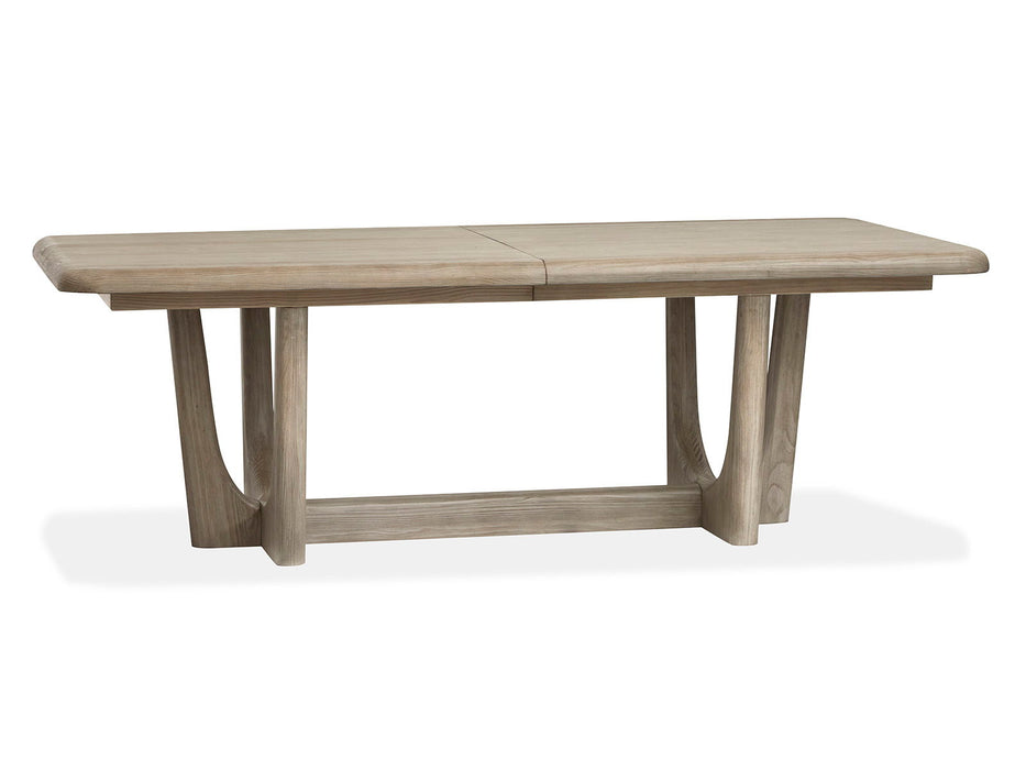 Braelyn - Extendable Trestle Dining Table - Dorian Gray