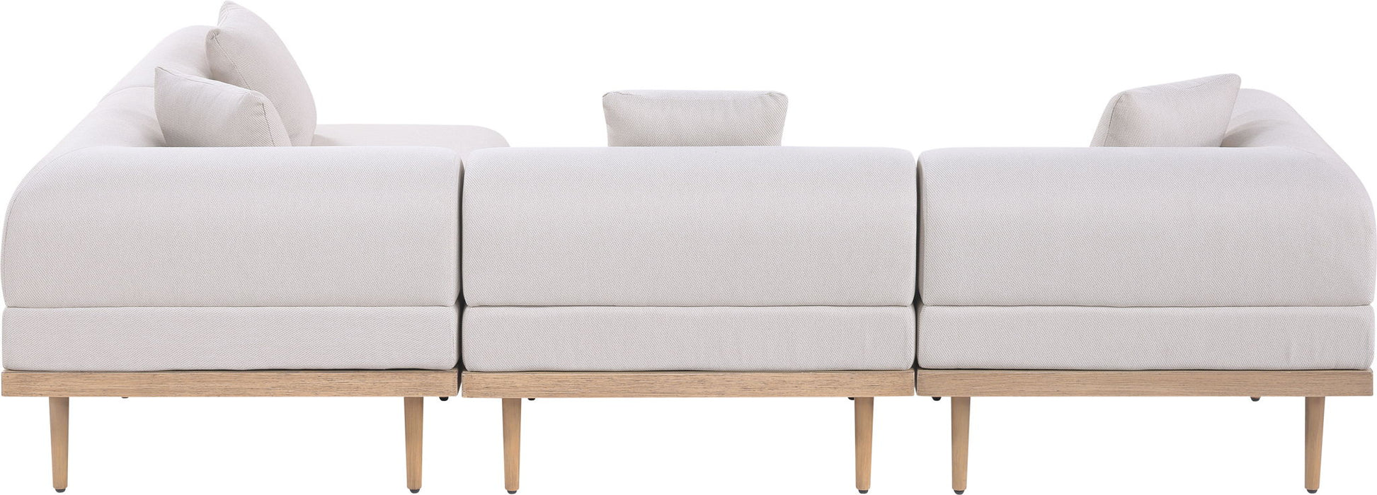 Laguna - 4 Piece 106.5" Upholstered Outdoor Patio Modular Sectional