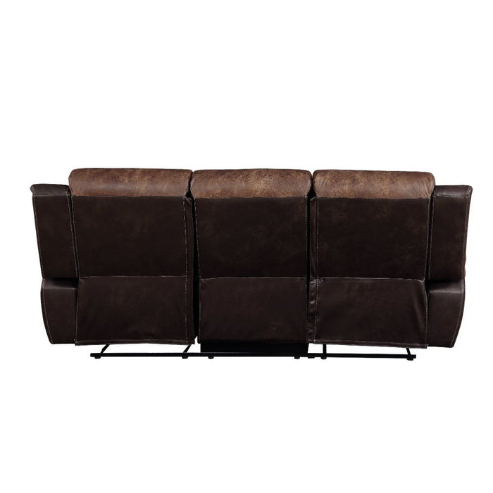 Jaylen - Motion Sofa - Toffee & Espresso Polished Microfiber