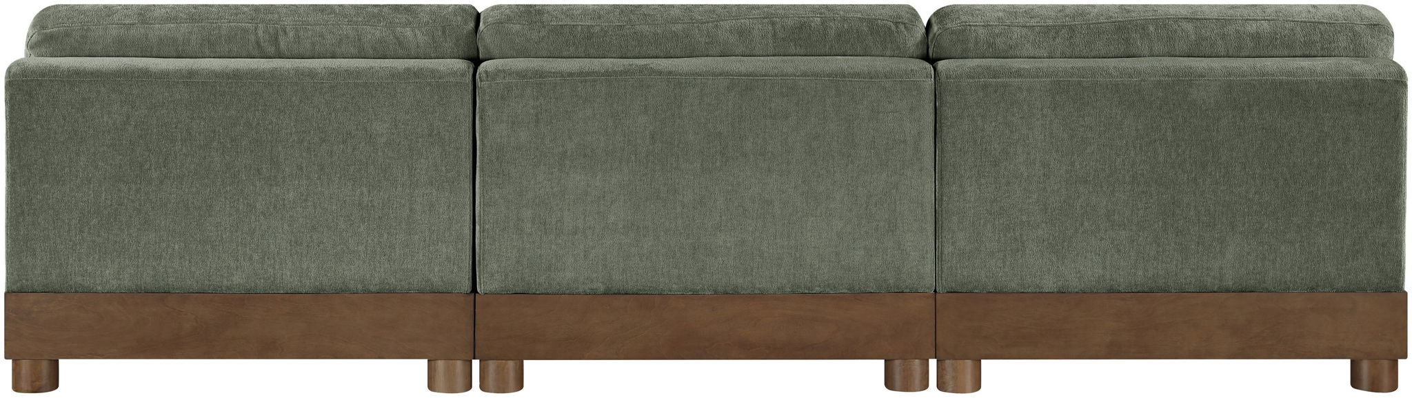 Turin - Chenille Fabric Upholstered Modular Sectional - Green