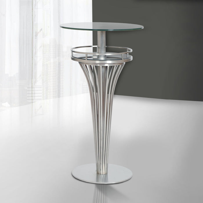 Yukon - Contemporary Bar Table - Gray Frosted