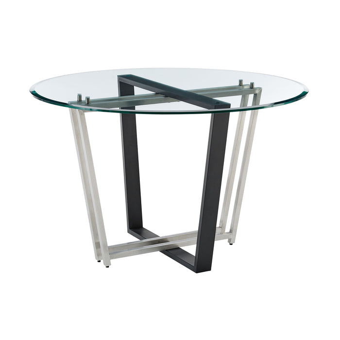 Devi Anastasia - Round Glass Dining Table Set
