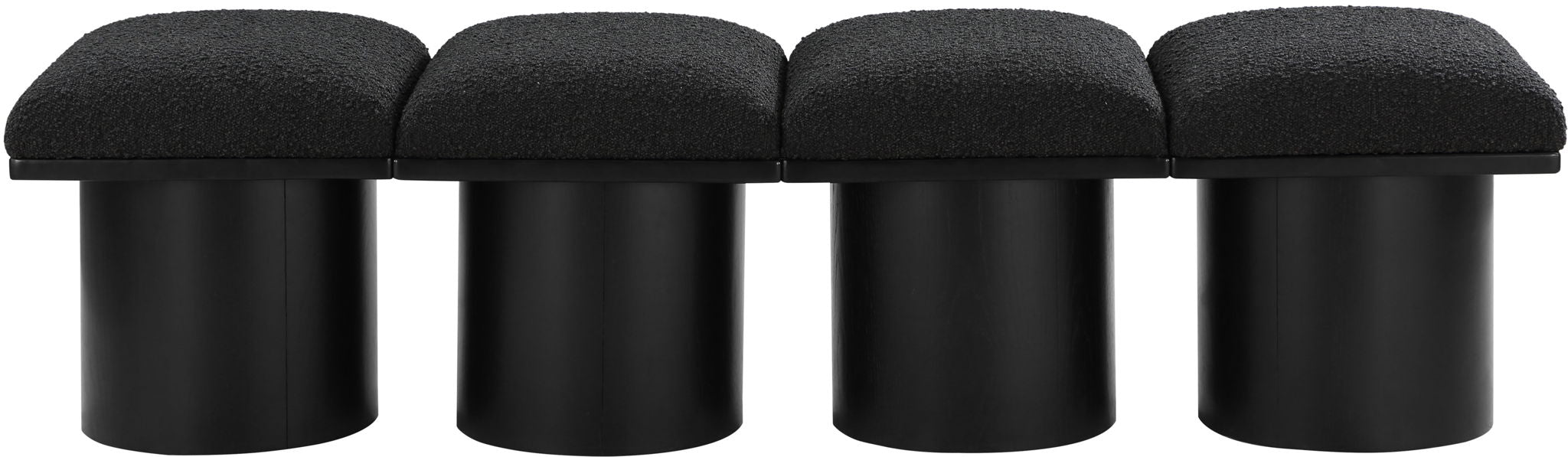 Pavilion - 4 Piece Modular Bench With Black Base