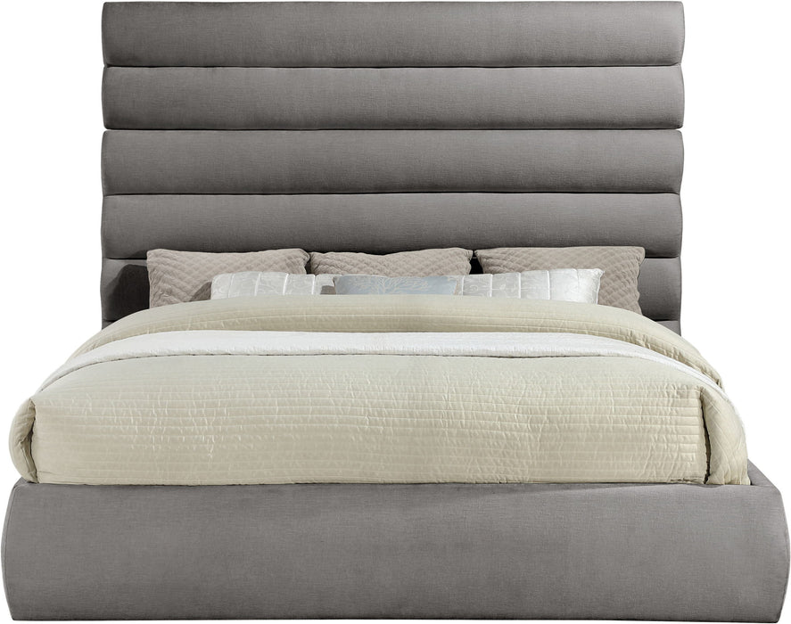 Adam - Chenille Fabric Bed With 70.5" Headboard
