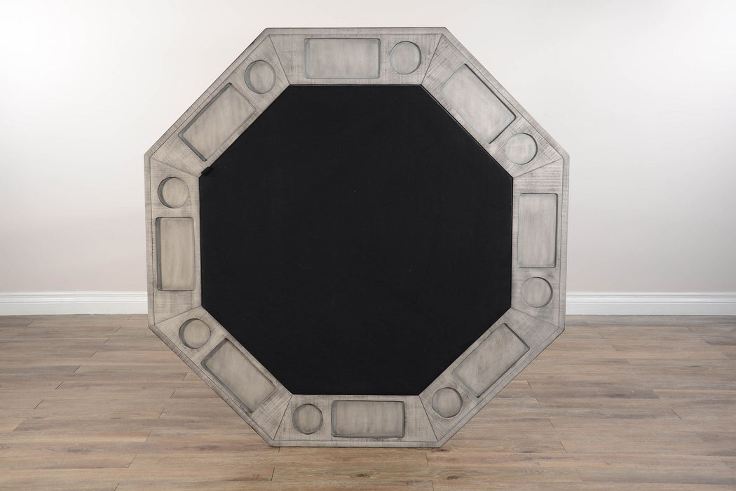 5 Piece Reversible Game And Dining Poker Table Set