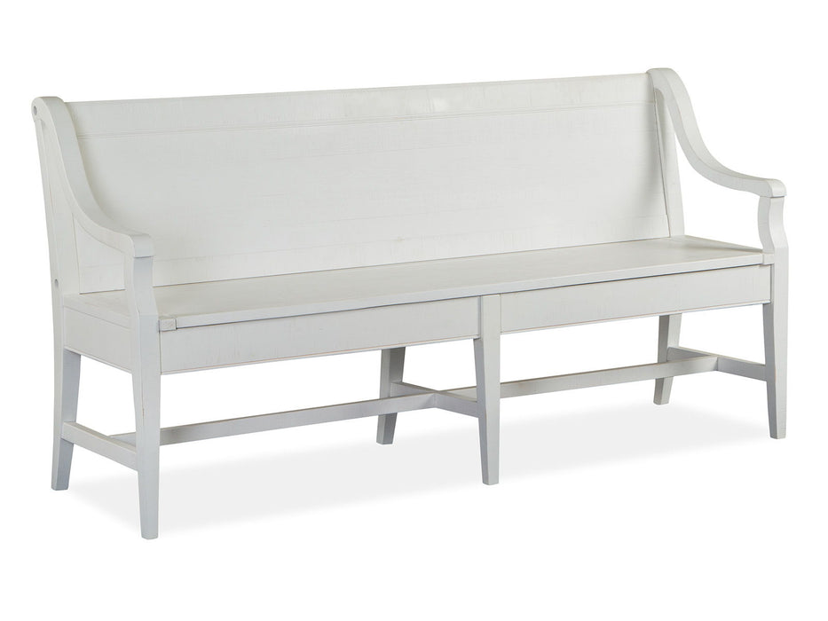 Heron Cove - Bench With Back - Chalk White