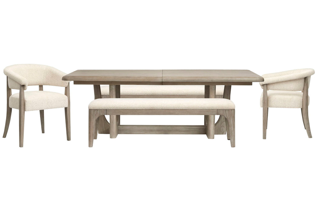 Braelyn - Extendable Trestle Dining Table Set