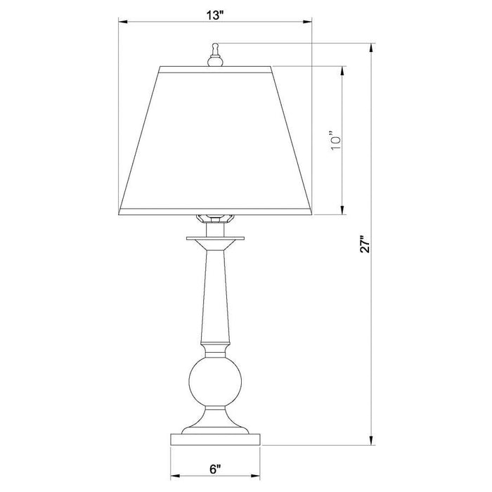 Ochanko - Cone Shade Table Lamps (Set of 2) - Bronze And Beige