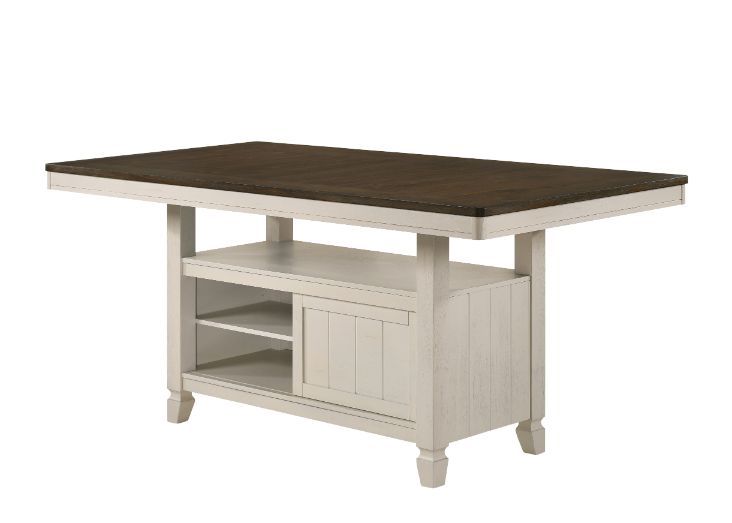 Tasnim - Counter Dining Table - Oak & Antique White