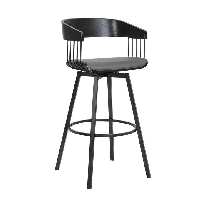 Athena - Swivel Black Wood Stool