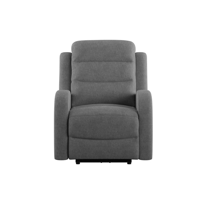 Harvey - Power Recliner With 1 Power Headrest - Mottled Gray