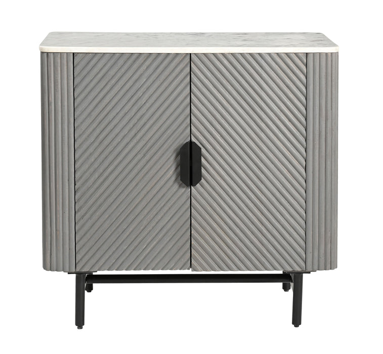 Nebulous - Two Door Cabinet - Gray/ White