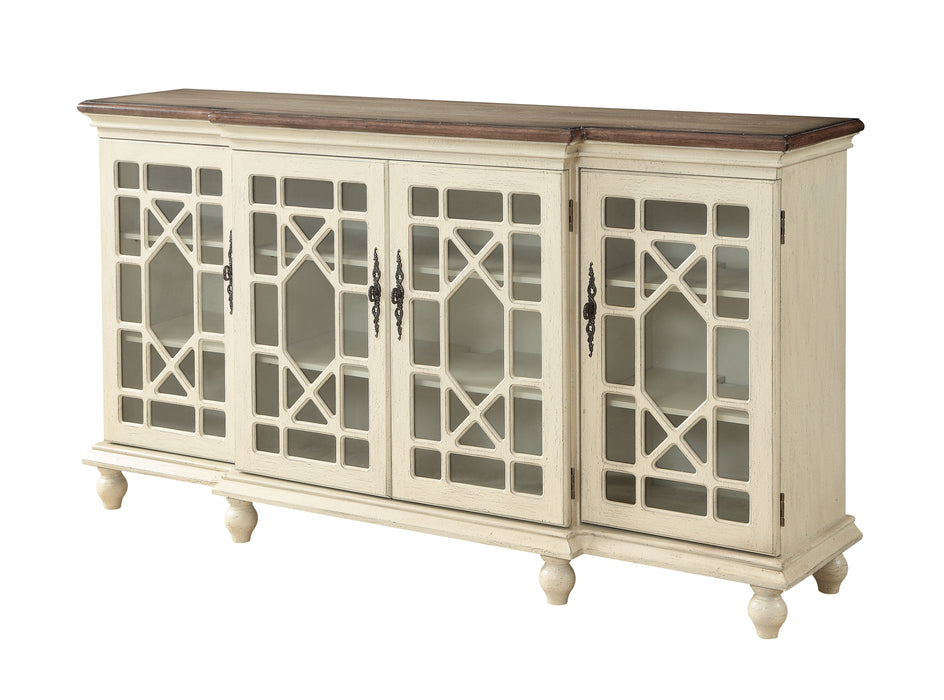 Millie - Four Door Credenza - Mills Textured Ivory