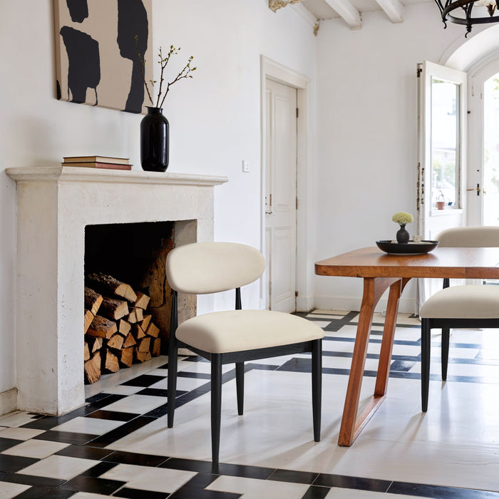 Riccio - Side Chair (Set of 2) - Black Frame