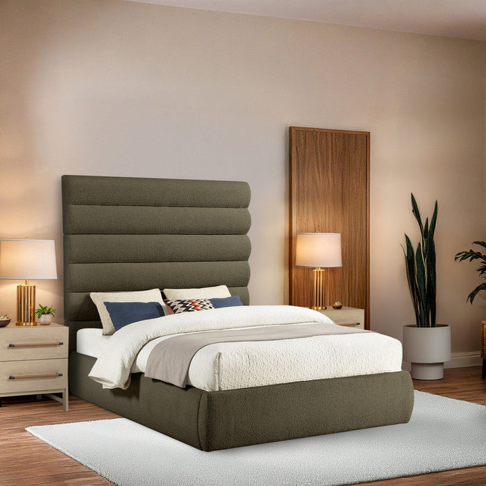 Adam - Boucle Fabric Bed With 70.5" Headboard