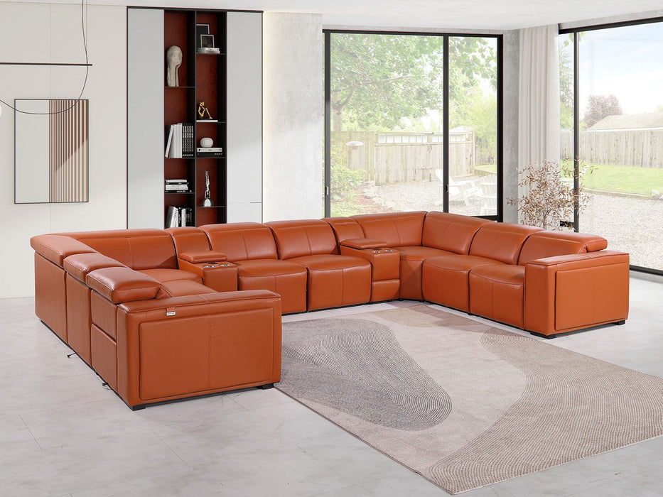 1224 - 10-Piece U-Shaped Sectional Sofa In With 4 Power Recliners & Power Headrests