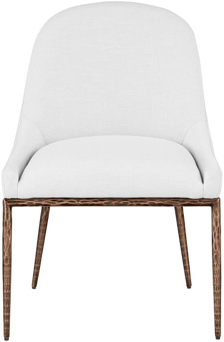 Ferro - Upholstered Dining Side Chair With Brushed Bronze Legs