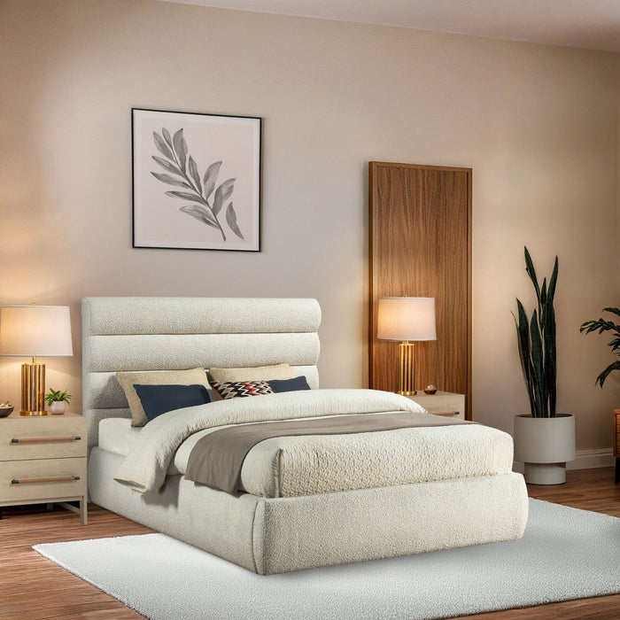 Adam - Boucle Fabric Bed With 52" Headboard