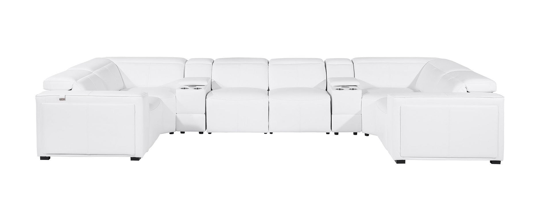 1224 - 8-Piece U-Shaped Sectional Sofa In With 4 Power Recliners & Power Headrests