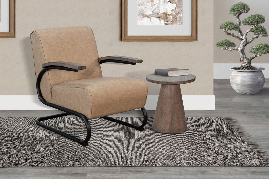 Nash Modern - Industrial Accent Chair With Metal Frame